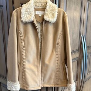 Liz Claiborne Cream Teddy Jacket